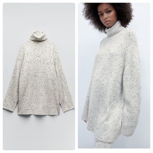 ZARA HIGH COLLAR KNIT SWEATER